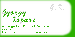 gyorgy kozari business card